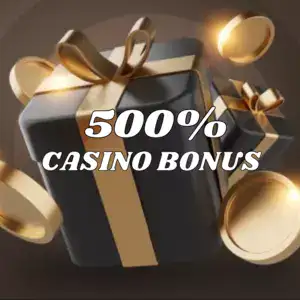 500% casino bonus logo