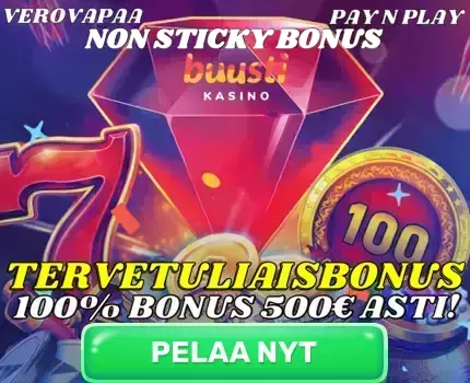 buusti kasino-100% bonus 500€ asti