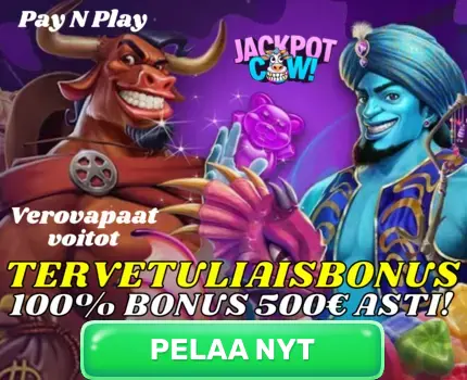 jackpotcow logo 100% bonus 500€ asti